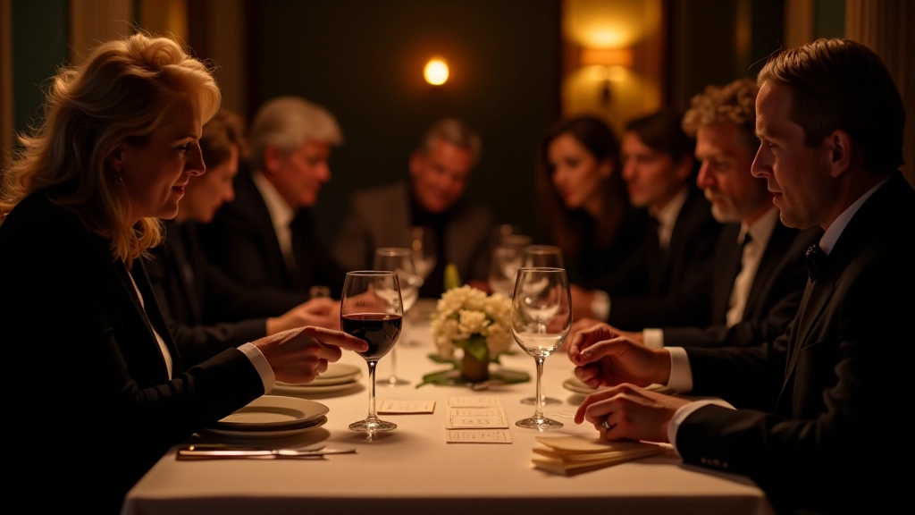 Detective dinner experience with clues and investigation